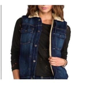 Citizens of humanity Sherpa & denim vest, XS